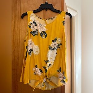 Yellow LOFT Sleeveless Blouse